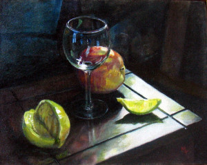 Wine glass and Fruit